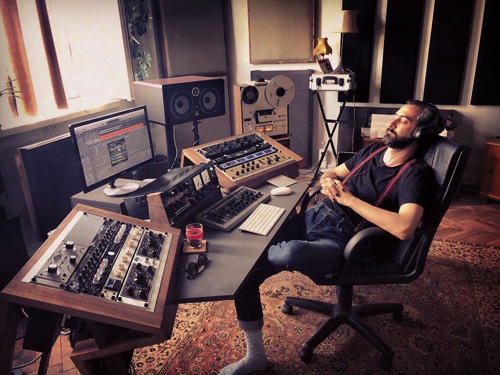 Ran Nir in his music studio